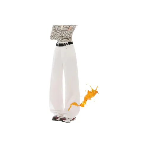 BELOVED STARRY Черно-белые полосы относится к серии цветов Черный Белый Серый Женские Джинсы