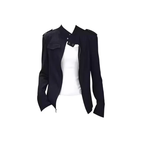 YOUSEKOO Черное Женское Короткое Пальто