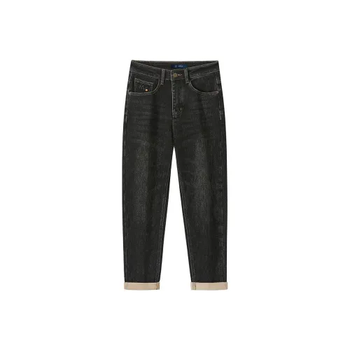 HALEBOSS Мужские черные джинсы