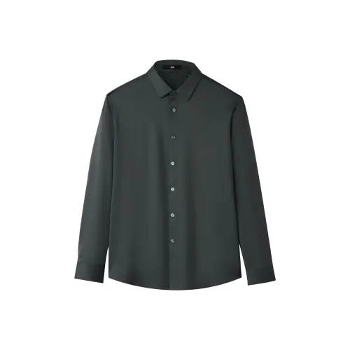 HLA Темно-серый Q0 Мужские Рубашки