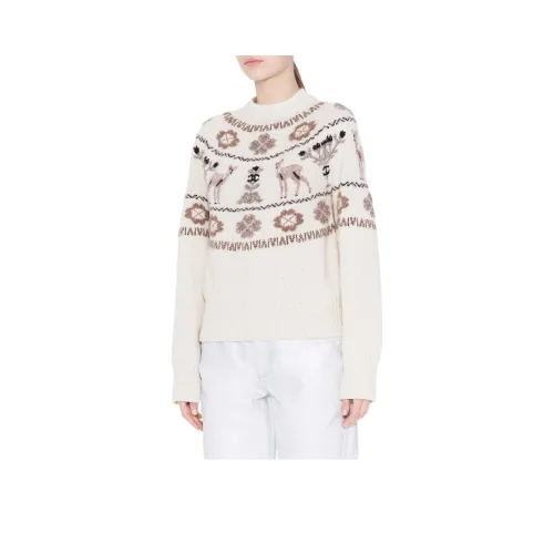 CHANEL Бежевые Женские Свитера