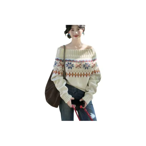 ZEKIKO STUDIO Экрю Женская Трикотажная одежда