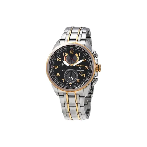 SEIKO Механический механизм Телячья кожа Ремешок Часы 39,9 мм Мужской Коричневый SSC508