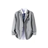 Серый+Белый Рубашка+Галстук