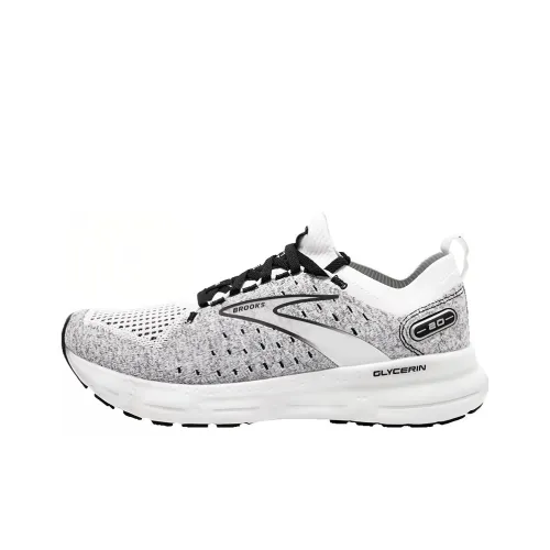 Brooks Glycerin 20 Противоскользящие Устойчивые к истиранию Низкий Топ Беговые кроссовки Мужские Белый Серый