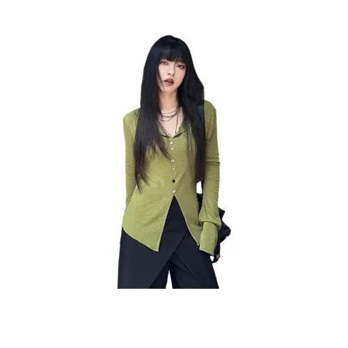 COVER TIME Зеленый Женский Трикотаж