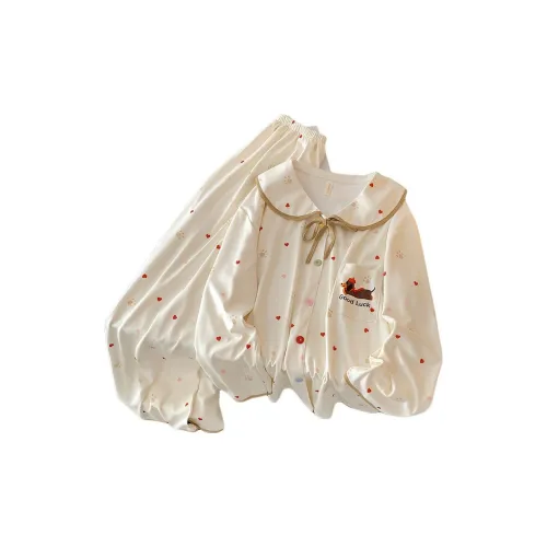 HANQIANNUO Осенне-зимняя пижама Day термическая женская из дралоновой ткани