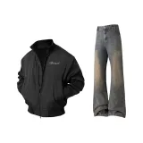 Чёрный HJ25589 + Винтажный синий 7740