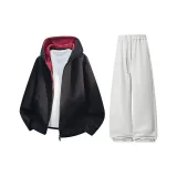 Чёрный топ + белые серые штаны Фотиния