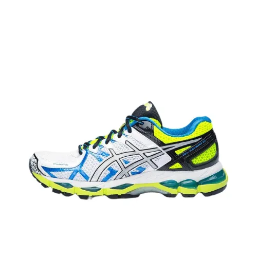 Asics Gel Kayano 21 Low Топ Беговые кроссовки Женские Белый Синий Желтый