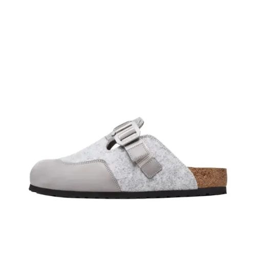 Birkenstock EVA резиновая подошва противоскользящие домашние тапочки мужские белые узкая версия