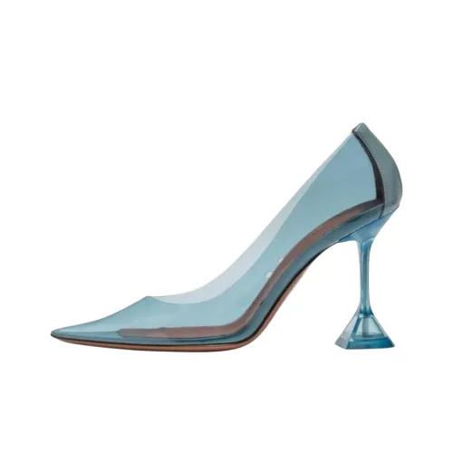 AMINA MUADDI Боковая бутылка Высокие каблуки Женские Светло-синие