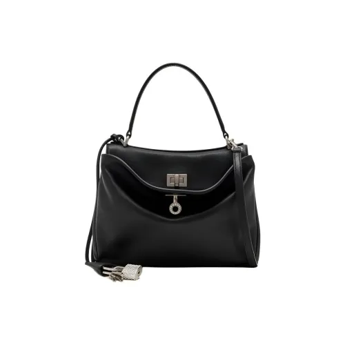 Balenciaga Rodeo Телячья кожа Одно плечо Сумка Мини Женская Черная