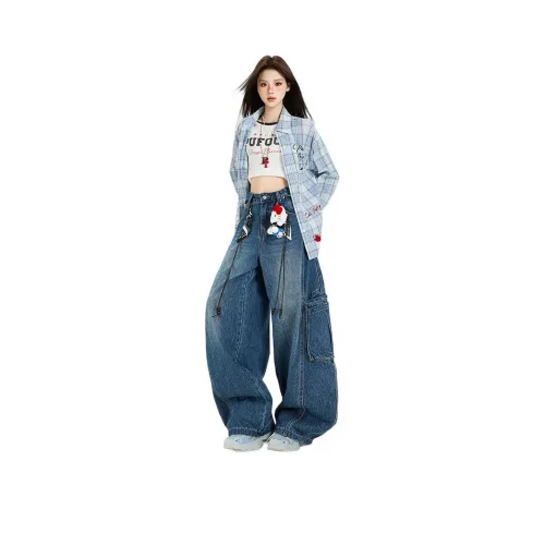 BELOVED STARRY Blue Tone Women's Jeans BELOVED STARRY Женские джинсы с синим оттенком