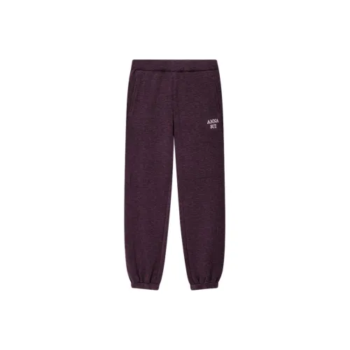 ANNA SUI Plum Red Женские Спортивные Брюки