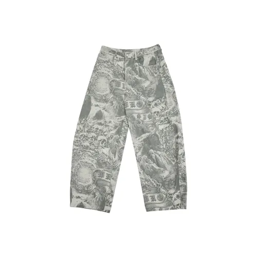 WHOOSIS Зеленый Унисекс Карго Брюки