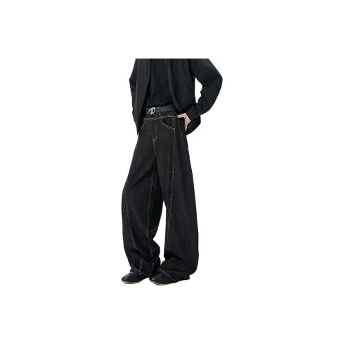 COPICVEN Оригинальный Черный Деним Унисекс Джинсы