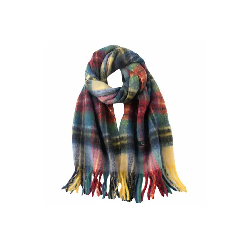 Maserati Полиэстер Дружественный к коже Fashion Trend Versatile Теплый Ветрозащитный Классический Клетчатый Многоцветный Шарф из трикотажа Унисекс