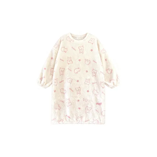 QIAOYUN Кролик Женские Ночные сорочки