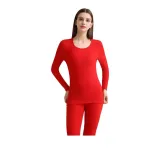 [Кашемир Шелк Одежда Комплекты] Круглый вырез Красный