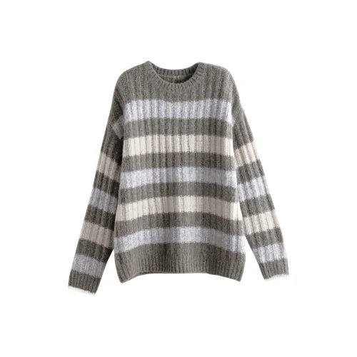 Tonlion Кремовый Серый Кофейный Женский Свитер