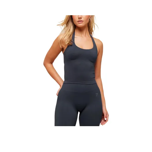 GYMSHARK Синий Женские Спортивные Майки Без Рукавов