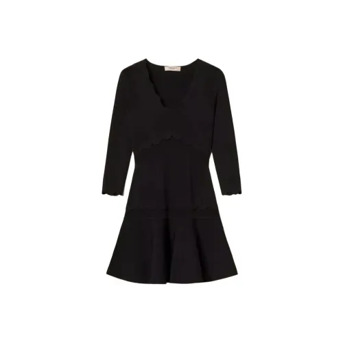 TWINSET Milano FW25 Длинное Платье с Длинными Рукавами Женское