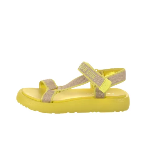 DIOR DIORIVIERA D Wave One Strap Sandals Women's Yellow