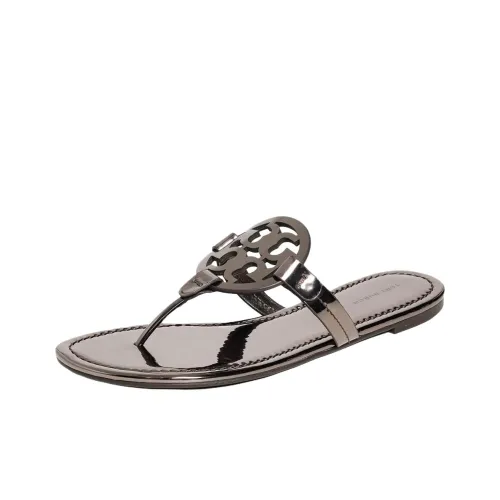 TORY BURCH Miller Нет Особенный Эффект Шлепанцы Женские Темно-серый