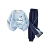 [Thickened и с флисовой подкладкой] Disney Далекий Небесный Синий + Однотонный Темно-Синий