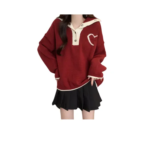 YOUSEKOO Красный Женский Трикотаж