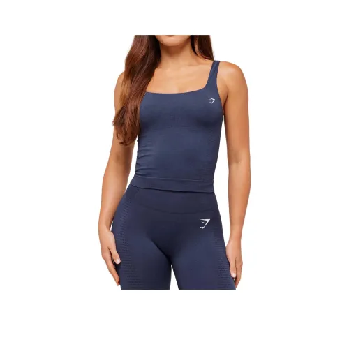 GYMSHARK Синий Женские Спортивные Майки Без Рукавов