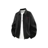 Чёрный Розовый (Улучшенный Отложной Воротник Гипсофила Куртка)