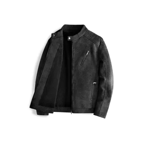27DESHENGHUO Кожаная куртка мужская