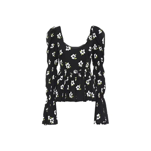 Leather Cat Черные Женские Рубашки