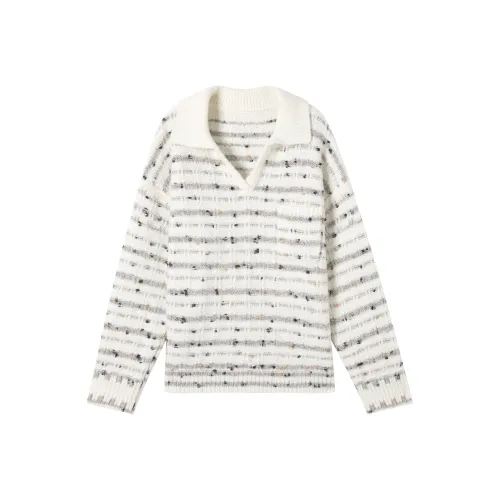 DIALOGUE Разноцветные точки Белый Женские Свитеры