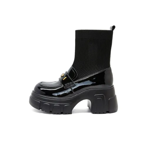 COMELY Носки Crew Эластичные Ботинки Sock Ботинки 7 см Женские