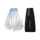 Белый топ+черные брюки