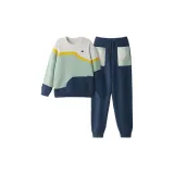 [Мужской круглый вырез] Логотип синий и многоцветный