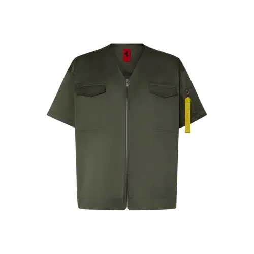 Феррари Армейский Зеленый Мужские Рубашки