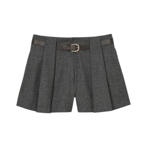 Sandro Light Gray Women's Casual Shorts Сандро Светло-Серые Повседневные Шорты для Женщин