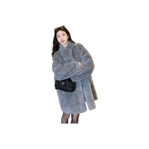 Sky Swan Velvet Feel Coat Women's