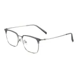 Прозрачно-серый | Серо-серебристый-C02 & Защита от синего света, 0 диоптрий, линзы