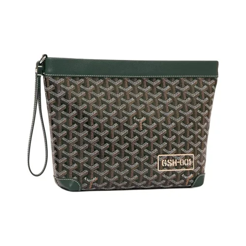 GOYARD Холст Клатч Унисекс Темно-зеленый