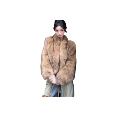 ZEKIKO STUDIO Смешанный Янтарный Коричневый Женские Меховые изделия