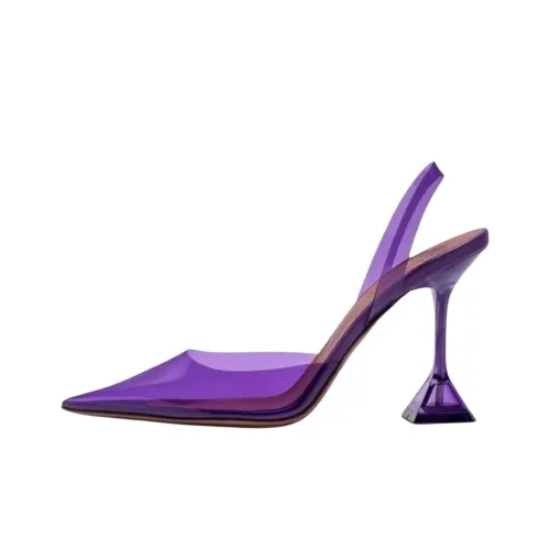 AMINA MUADDI Боковая бутылка Высокие каблуки 9,5 см Женские Фиолетовый