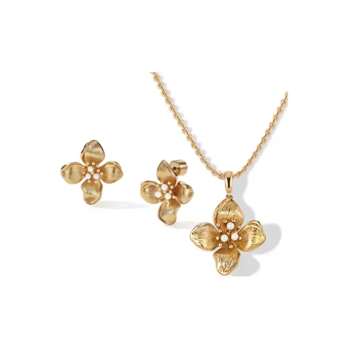 Retro Chic Brass Gold Plated Инкрустированный Shell Pearl Ожерелье Женское