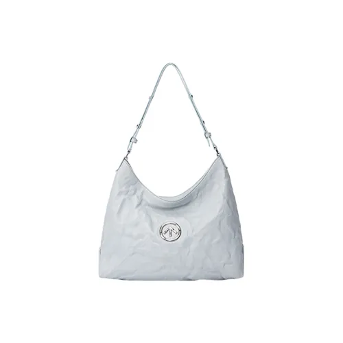 GROTTO Hobo Series Sheepskin One Shoulder Crossbody Soft Bag Standard Unisex Haze Blue