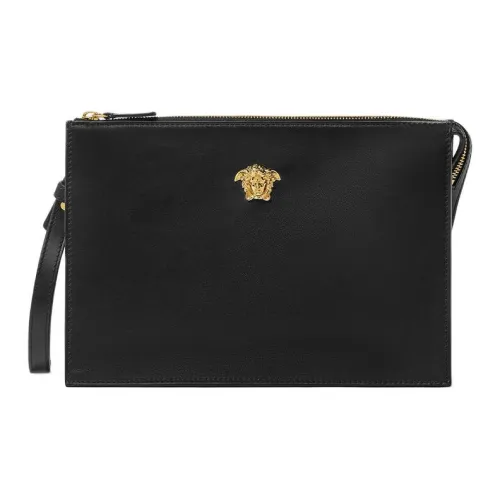 VERSACE La Medusa Коровья кожа Клатч Средний Мужской Черный