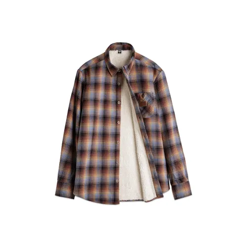 MADEN Синий Коричневый Мужские Рубашки